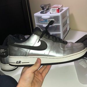 Nike Air Force one special edition chrome